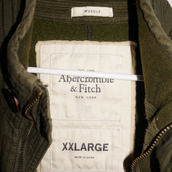 Abercrombie & Fitch Cargo Zip-Up Muscle Sweatshirt Men's Size XXL - Picture 2 of 4